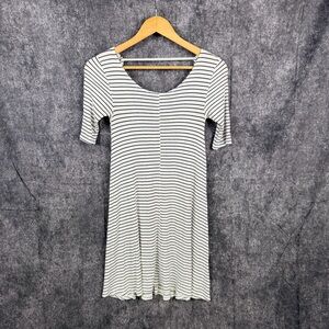Billabong Black and White Striped Mini Dress